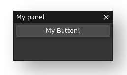 A panel with a button in it.